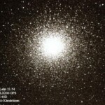 22.9.2008 klo 21.54
Pallomainen tähtijoukko M13 Herkuleessa sisältää alta miljoona tähteä.
Messier 13 22.9.2008 Lahti klo 21.54 Meade 16" LX200 GPS Canon EOS 40D Exp 2min Kuva: Marko Kämäräinen