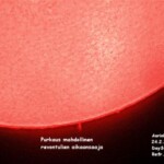 24.2.2010 klo 14.37
Kuvassa näkyvä Auringon alareuna ja siinä oleva purkaus voi saada aikaan revontulia lähi-iltoina ajalla 27.-28.2.2010. Laitteisto: Lahden Ursan refr. 158mm/2063mm ja DayStar H-alpha, Canon A590IS
Kuva: Marko Kämäräinen, Hannu Lepola