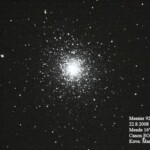 22.8.2008 klo 23.45
Kuvassa pallomainen tähtijoukko M92, joka sijaitsee isoveljensä M13 yläpuolella Herkuleen tähtikuvion suunnalla.
Messier 92 22.8.2008 klo 23.45 Meade 16" LX200 GPS Canon EOS 40D, exp 90s. Kuva: Marko Kämäräinen