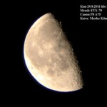 Kuu Asikkalasta klo 23.24
Lahden Ursa järjesti jäsenille laitepäivät DarkSide observatoriossa Asikkalassa. Kuuta kuvattiin tässä Meade ETX70 ja Canon A75 laitteilla.m Samoin Jupiteria havaittiin sekä Messier 57 ja Messier 13.
Kuva: Marko Kämäräinen