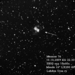 10.10.2009 klo 22.30
Pieni Nostopainosumu joka on tuhoutuneen tähdenjäänne. Kuvattu laitteistolla SBIG 11000M ja Meade 16" LX200. Valotus 10x60s. ja dark vähennys.
Kuvaajat M. Kämäräinen, Tero Vierimaa
