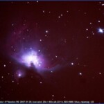 20.1.2007 Orion Nebula
Kuva otettu Juhanin pihatähtitornilla JS-jalustalla
20.1.2007 Lahti klo 22.14 Exp 23s. + 60s. ISO 1600 Newton 8" , f/5 Kuva: Juhani Salmi