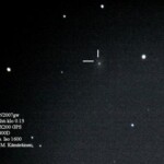 26.8.2007 Supernova SN2007gw
Kuvassa himmeä supernova joka löydetty vain pari päivää ennen tätä otosta
26.8.2007 klo 0.13 Meade 16 LX200 GPS Canon EOS 400D Kuva: Marko Kämäräinen, Sami Niskanen