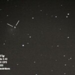 20.8.2007 klo 0.40
Kuvassa merkitty tällä hetkellä uusin löydetty supernova NGC 1058 galaksista. Löytö on tapahtunut jo tätä ennen 15.8. -07
20.8.2007 klo 0.40 Meade 16" LX200 GPS EOS 350D valotus 1 min Kuva: Marko Kämäräinen